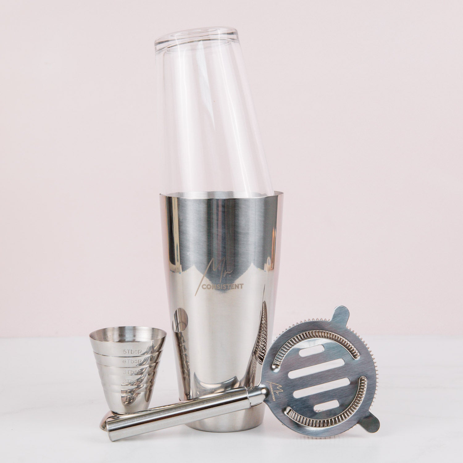 Essential Cocktail Shaker Kit - Stainless Steel